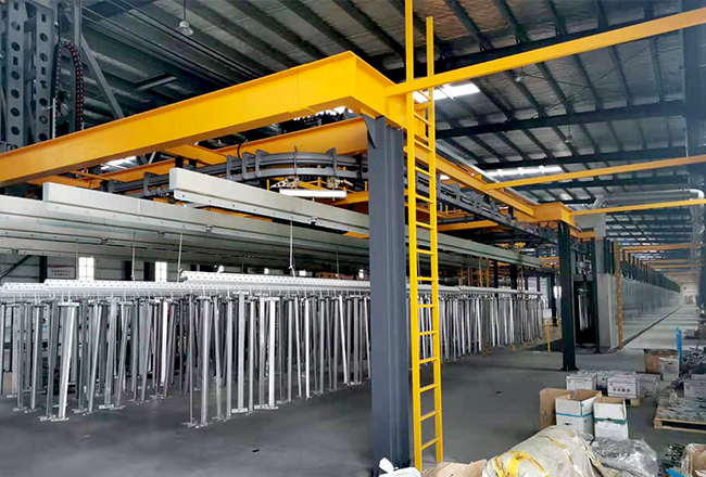 积放式涂装线：占地面积小，自动程度高